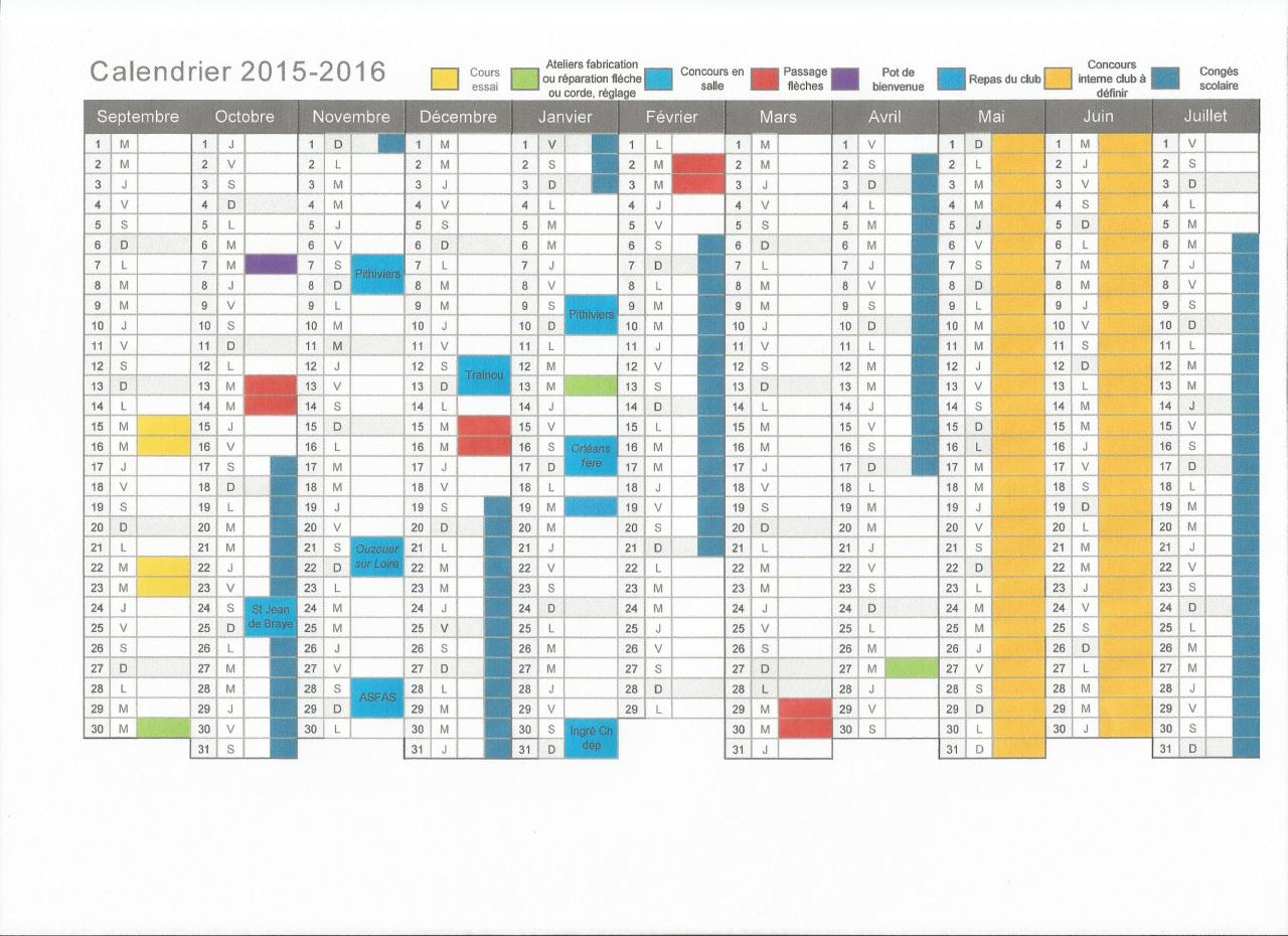 Calendrier 2015  2016